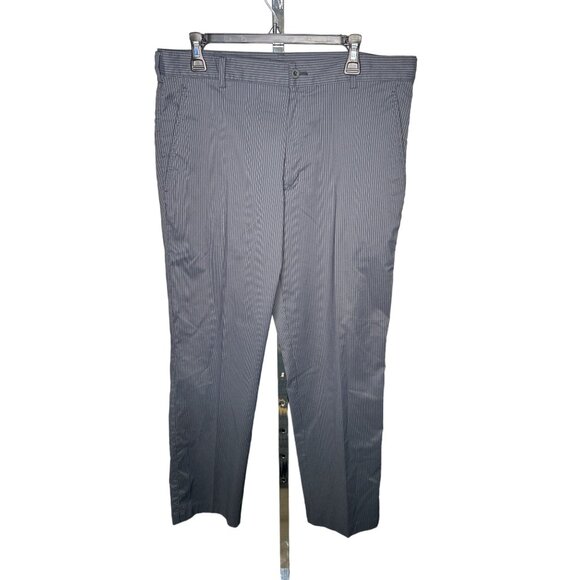 Nike Golf Dri-Fit Mens Pinstripe Pants 34x32 Black Stripe Lightweight Breathable - Picture 1 of 5